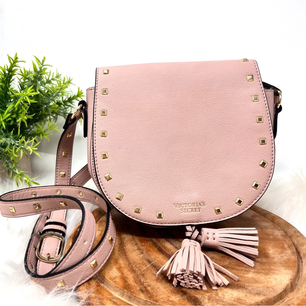 Victoria's secret blush pink studded crossbody bag